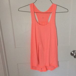 Neon coral Lululemon workout tank